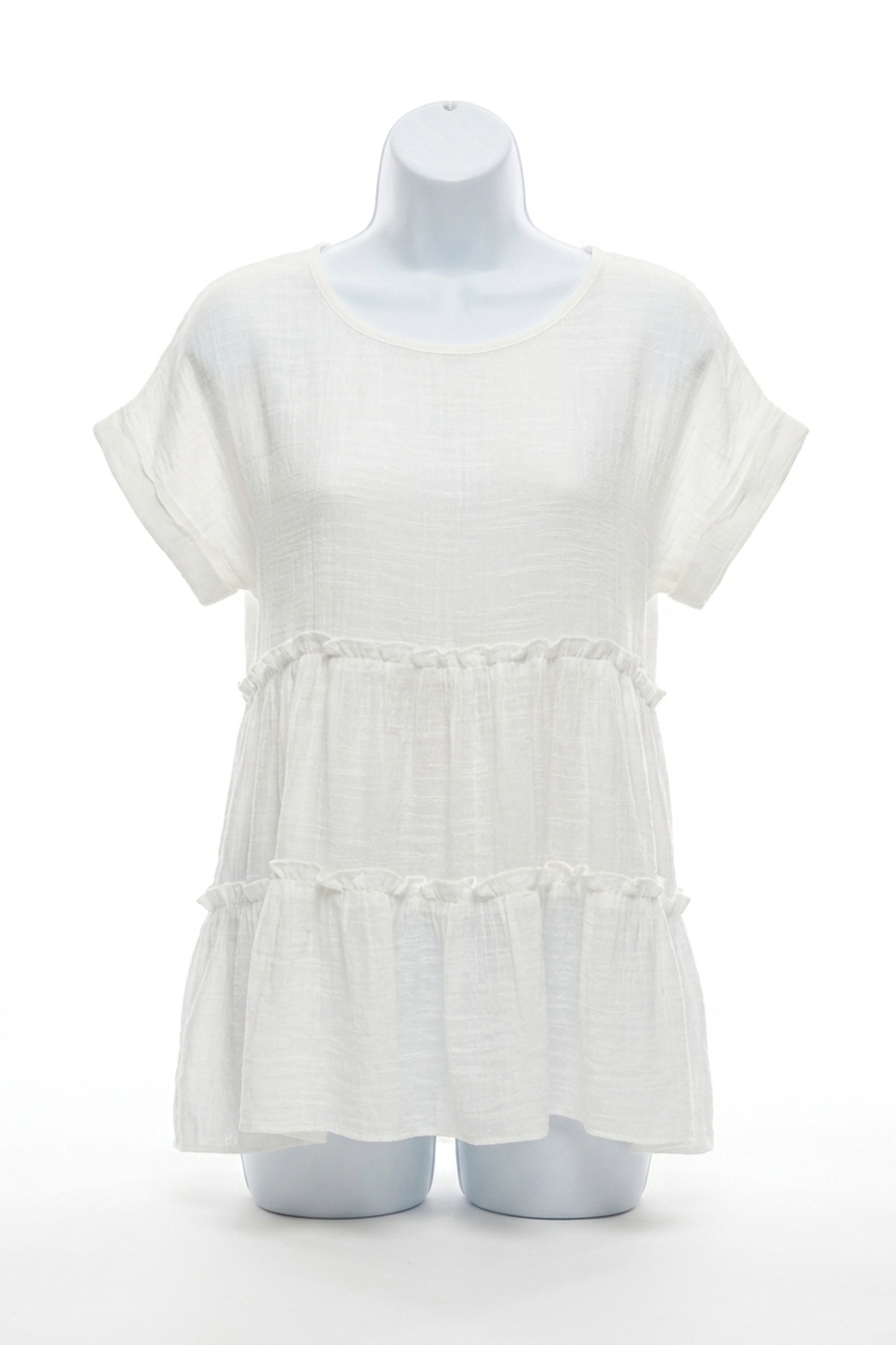 NEW SHE + SKY beachin' it blouse in white